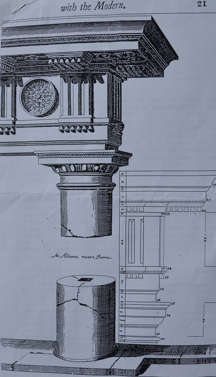 Doric Albano, by the French architect Roland Freart in 1666
