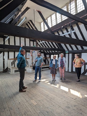 Guy Bowyer conducts a tour of Herbert House, York